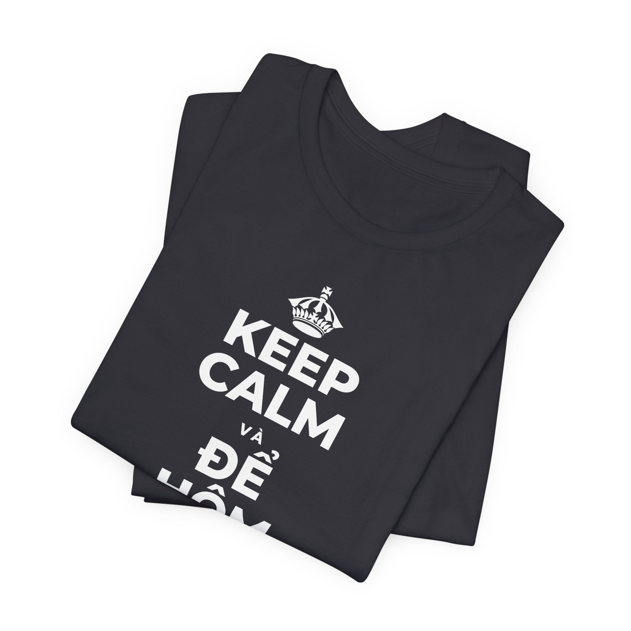 KEEP CALM VÀ ĐỂ HÔM NAY ĐƯỢC KHÓ T-Shirt (Baby Blue–Silver)
