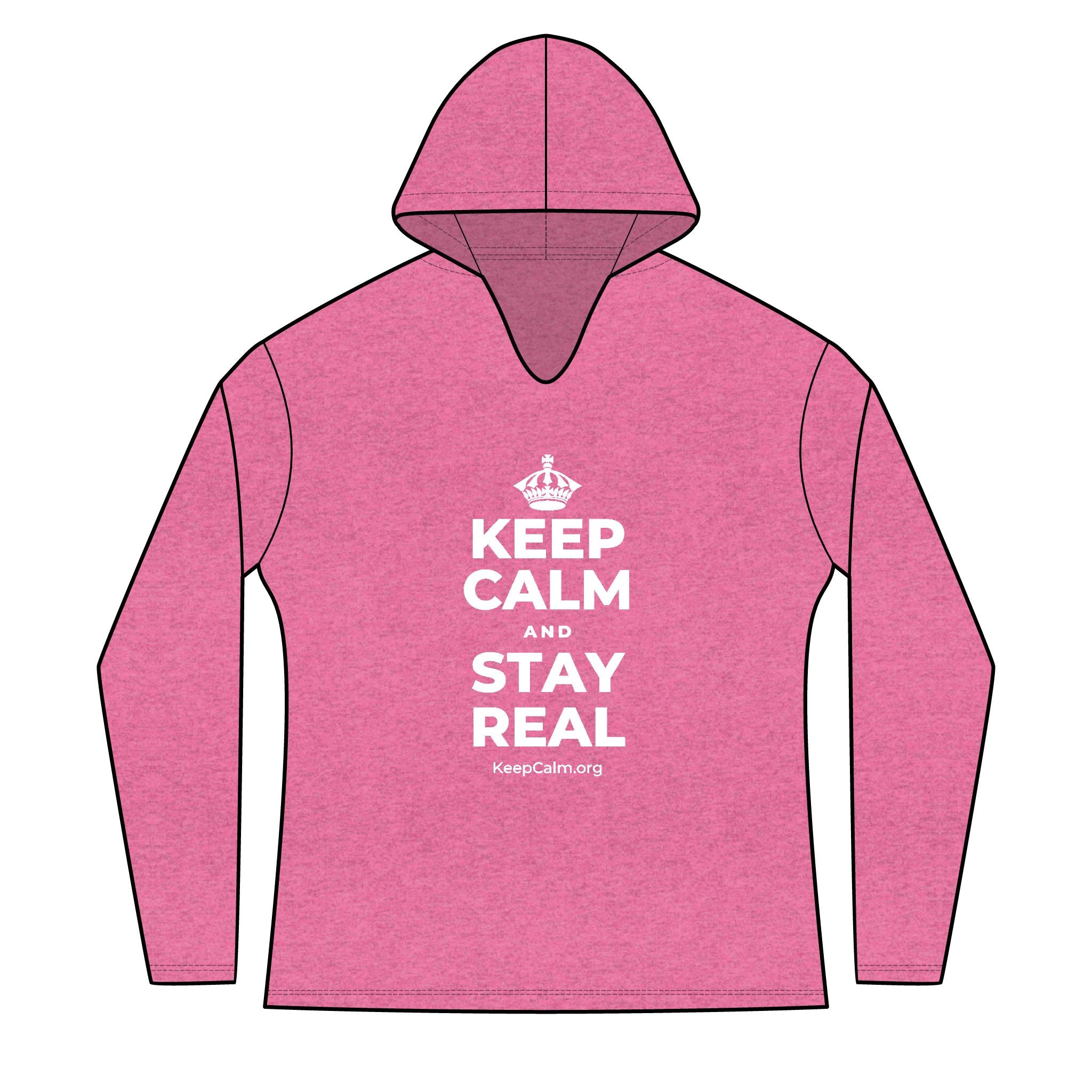 KEEP CALM AND STAY REAL Women's Long Sleeve Hoodie