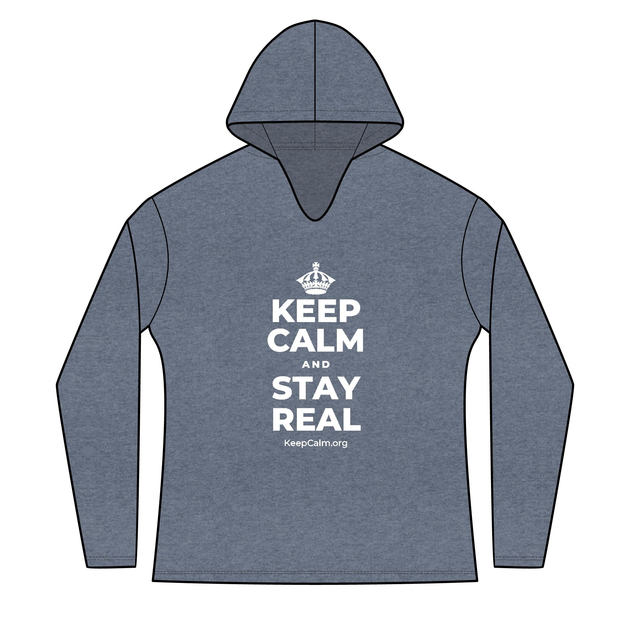 KEEP CALM AND STAY REAL Women's Long Sleeve Hoodie