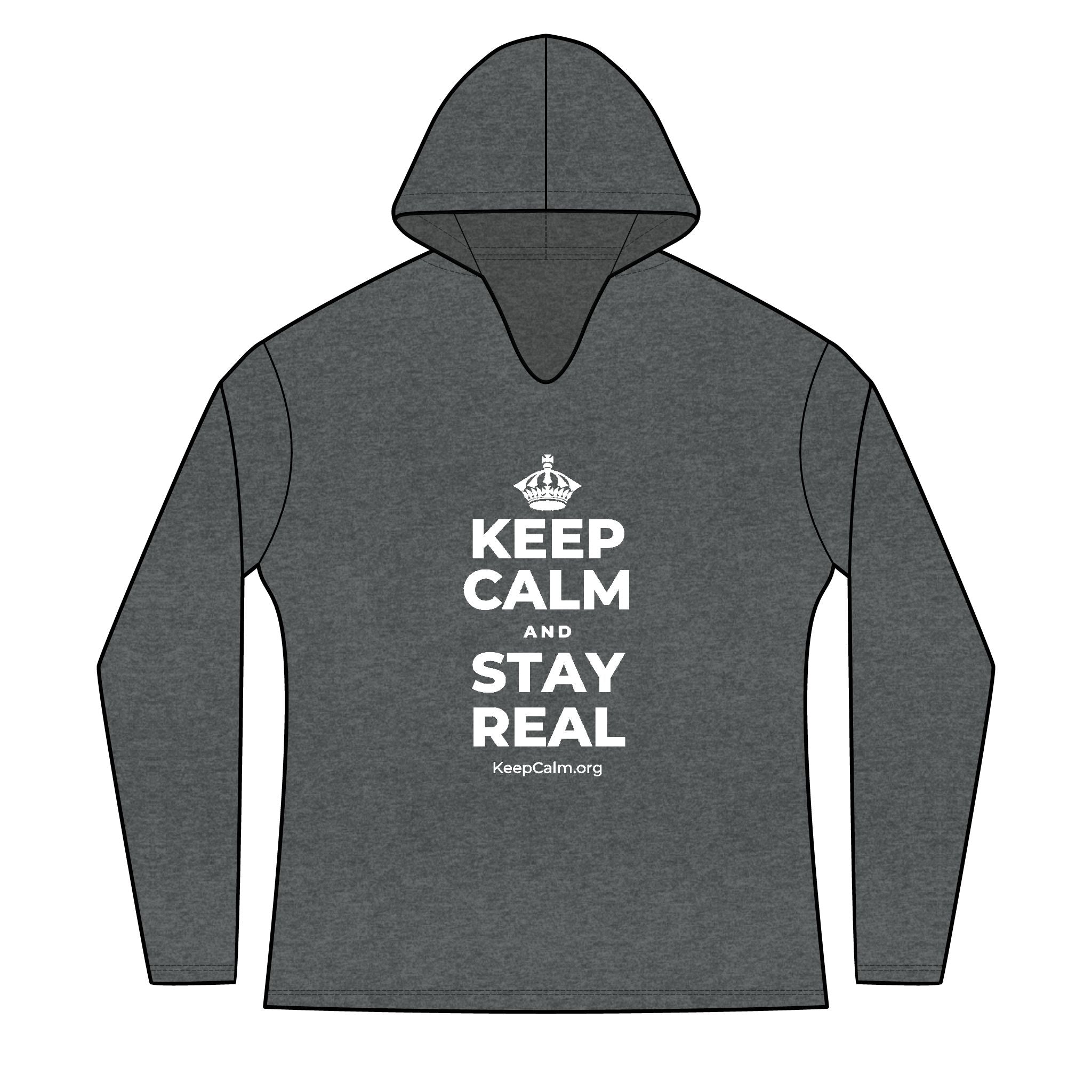 KEEP CALM AND STAY REAL Women's Long Sleeve Hoodie