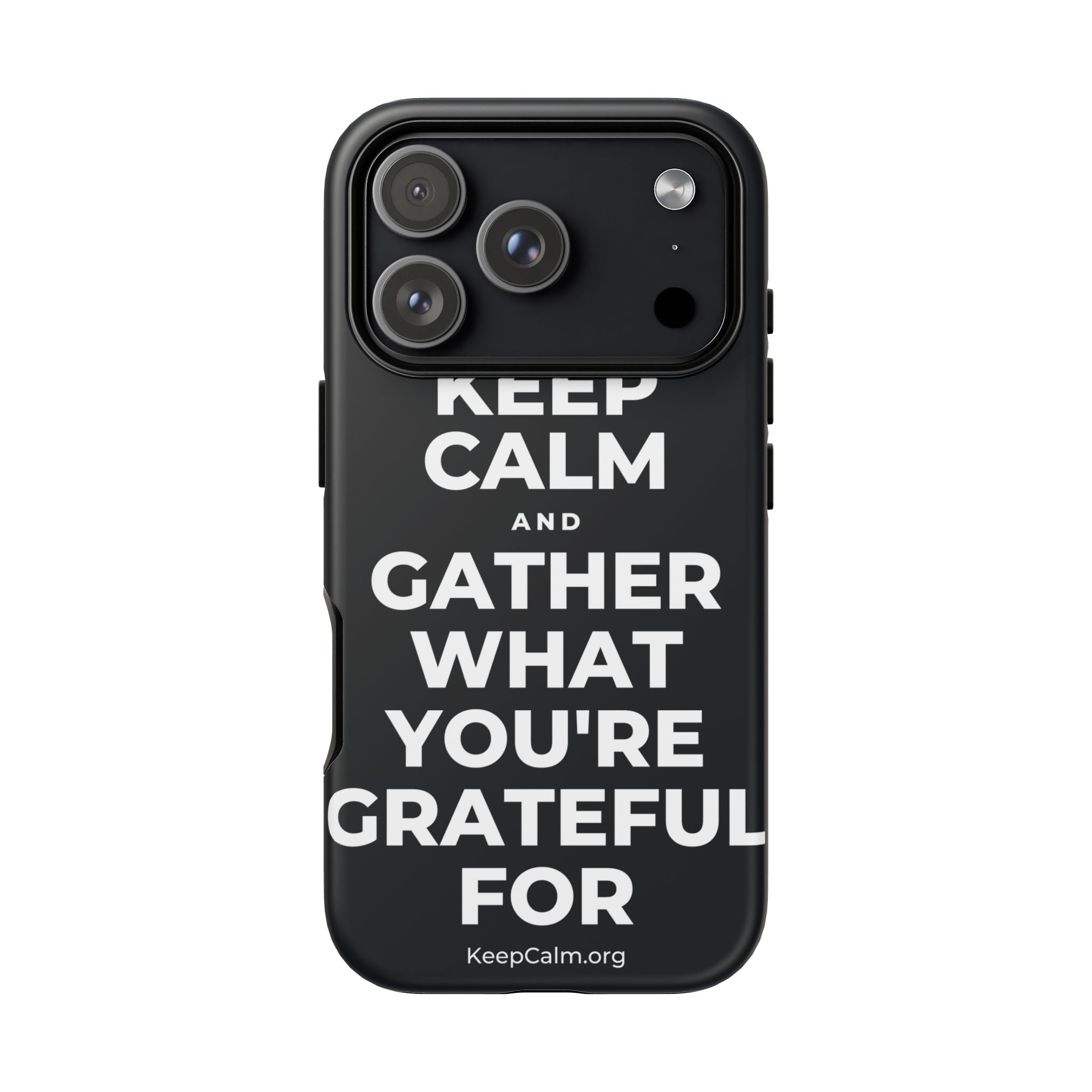 KEEP CALM AND GATHER WHAT YOU'RE GRATEFUL FOR Phone Case (Dark)