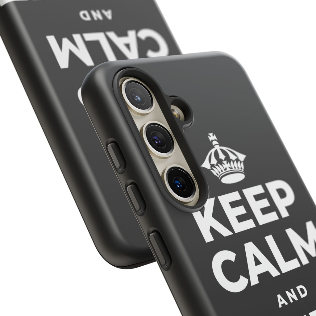 KEEP CALM AND COFFEE FIRST Phone Case