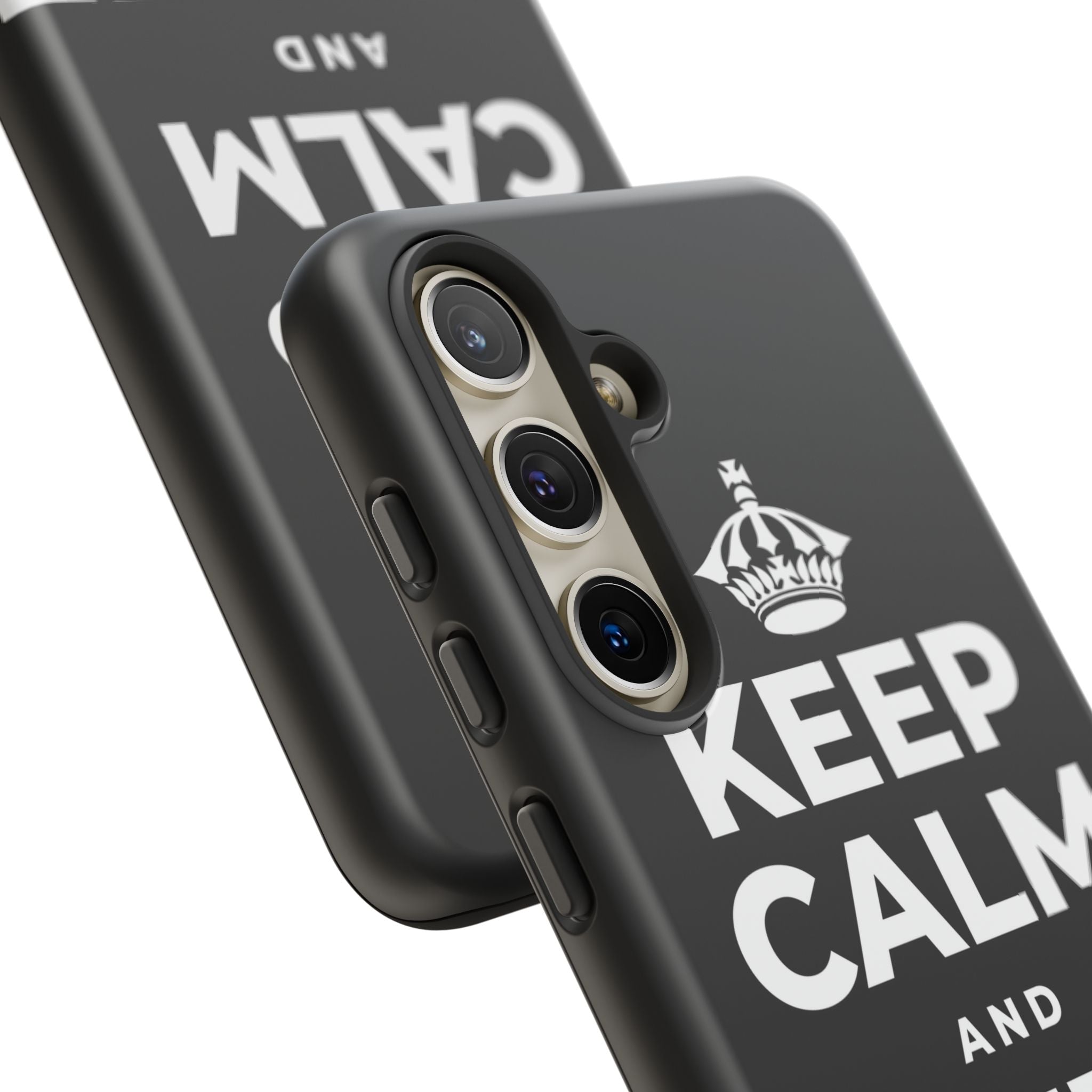 KEEP CALM AND COFFEE FIRST Phone Case