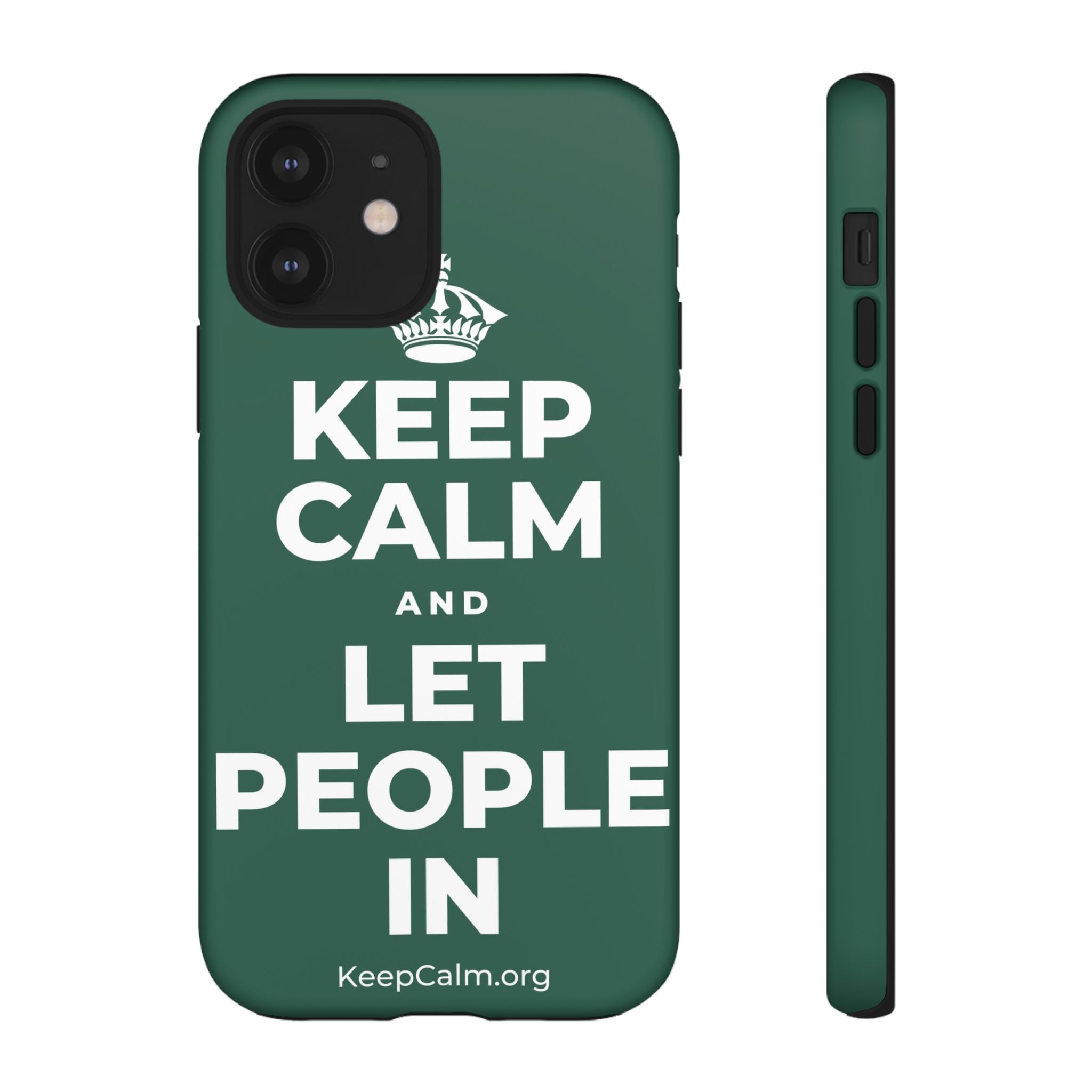 KEEP CALM AND LET PEOPLE IN Phone Case