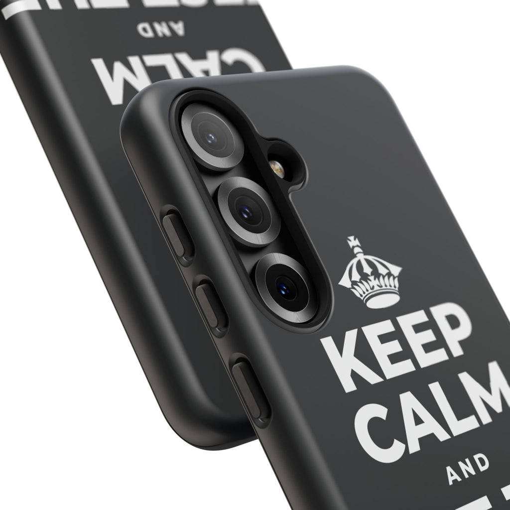 KEEP CALM AND TEST THE WATERS Phone Case (Dark)