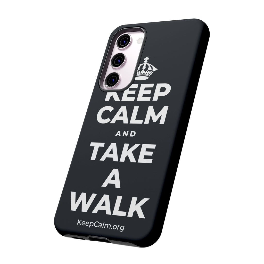 KEEP CALM AND TAKE A WALK Phone Case (Dark)