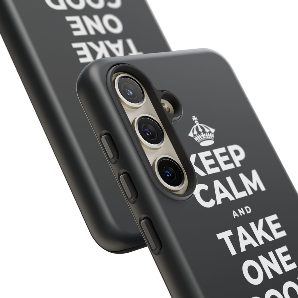 KEEP CALM AND TAKE ONE GOOD DAY AT A TIME Phone Case (Dark)