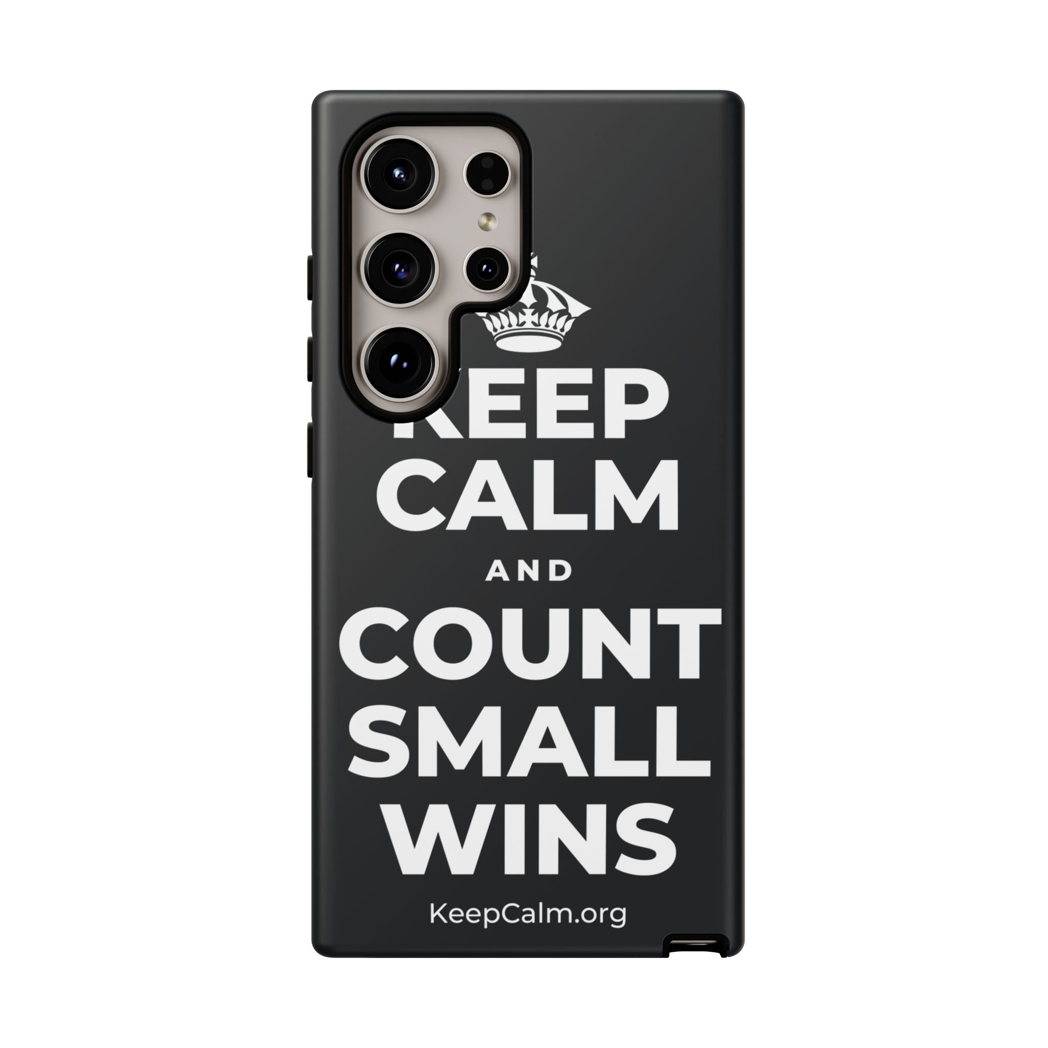 KEEP CALM AND COUNT SMALL WINS Phone Case (Dark)