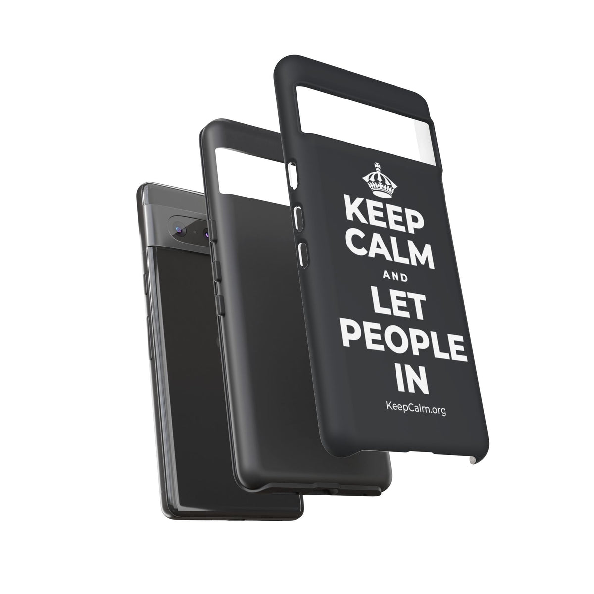 KEEP CALM AND LET PEOPLE IN Phone Case (Dark)