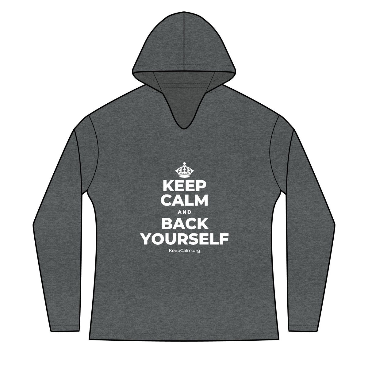 KEEP CALM AND BACK YOURSELF Women's Long Sleeve Hoodie