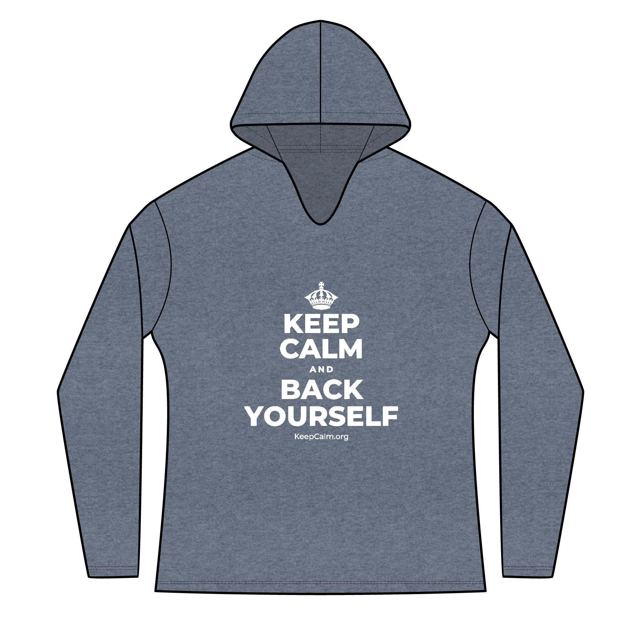 KEEP CALM AND BACK YOURSELF Women's Long Sleeve Hoodie