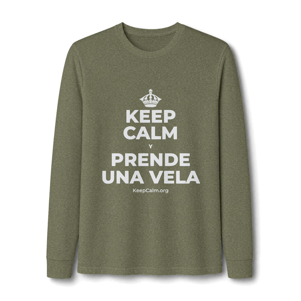 KEEP CALM Y PRENDE UNA VELA Long Sleeve Tee