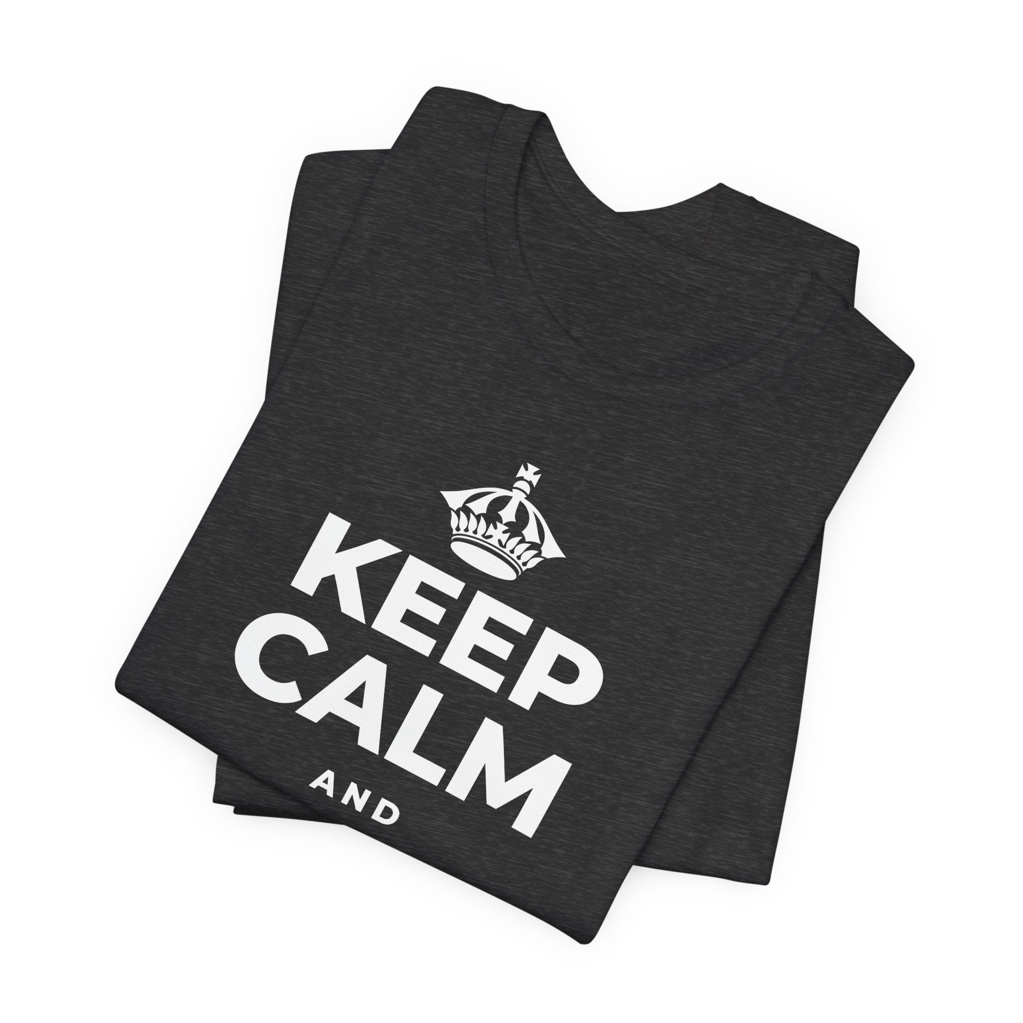 KEEP CALM AND UNCLENCH T-Shirt (White–Asphalt)