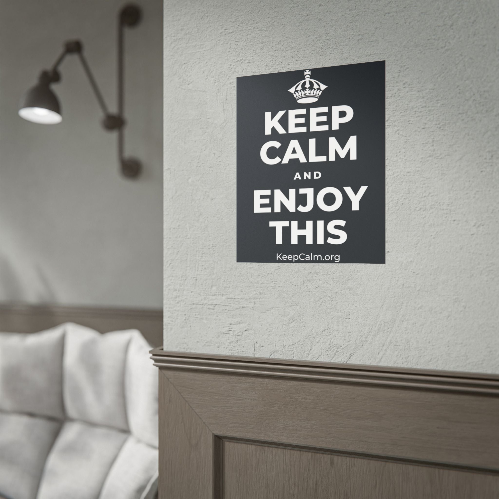 KEEP CALM AND ENJOY THIS Poster (Dark)