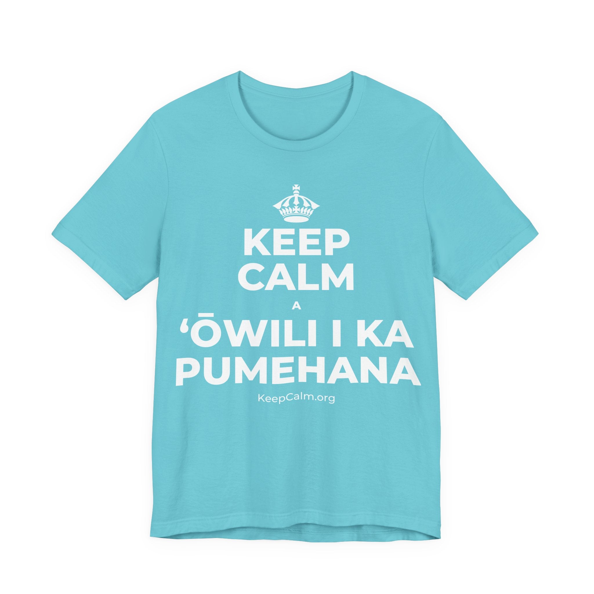 KEEP CALM A ʻŌWILI I KA PUMEHANA T-Shirt (Soft Cream–Heather Mauve)