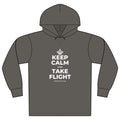 KEEP CALM AND TAKE FLIGHT Organic Hoodie Tee