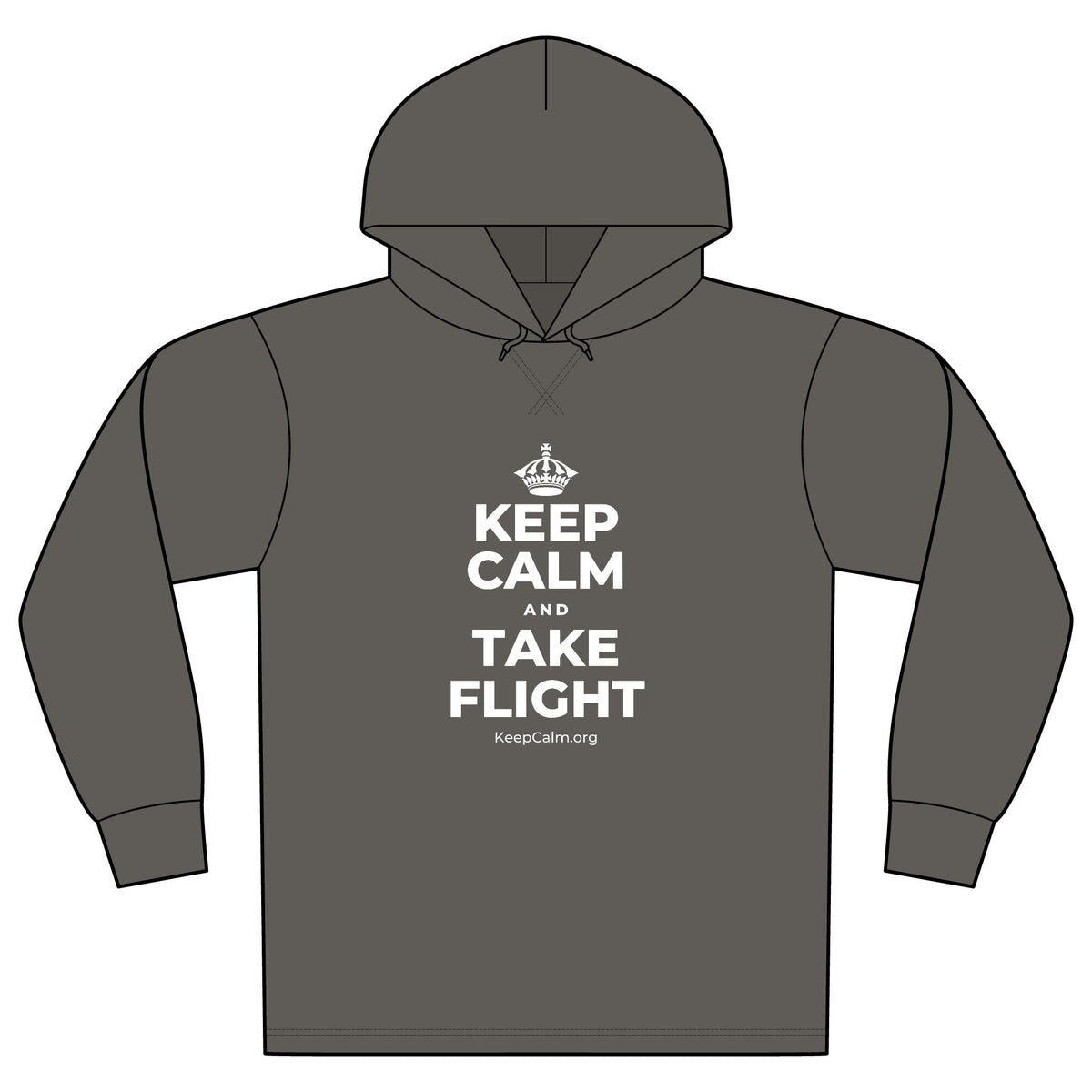 KEEP CALM AND TAKE FLIGHT Organic Hoodie Tee