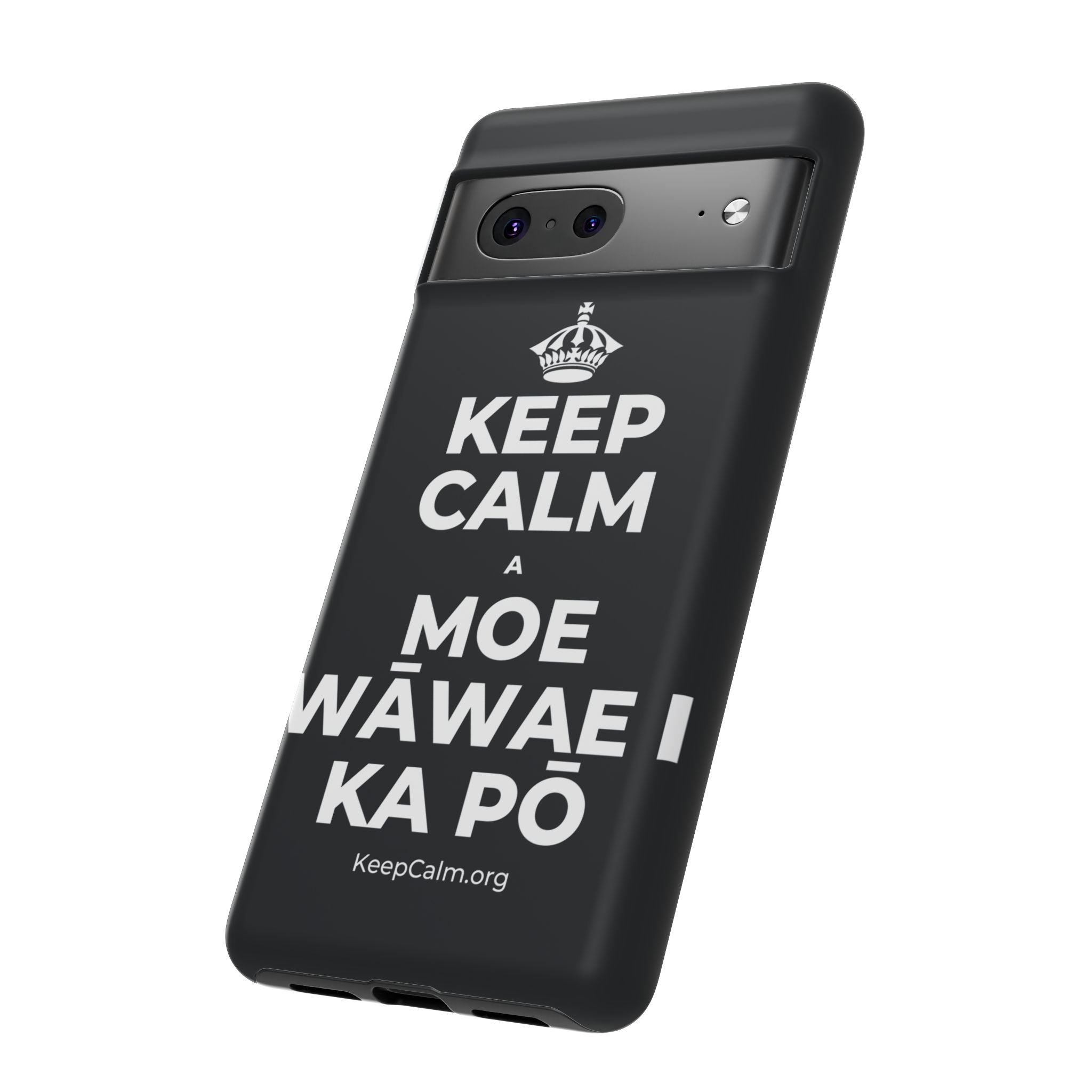 KEEP CALM A MOE WĀWAE I KA PŌ Phone Case (Dark)