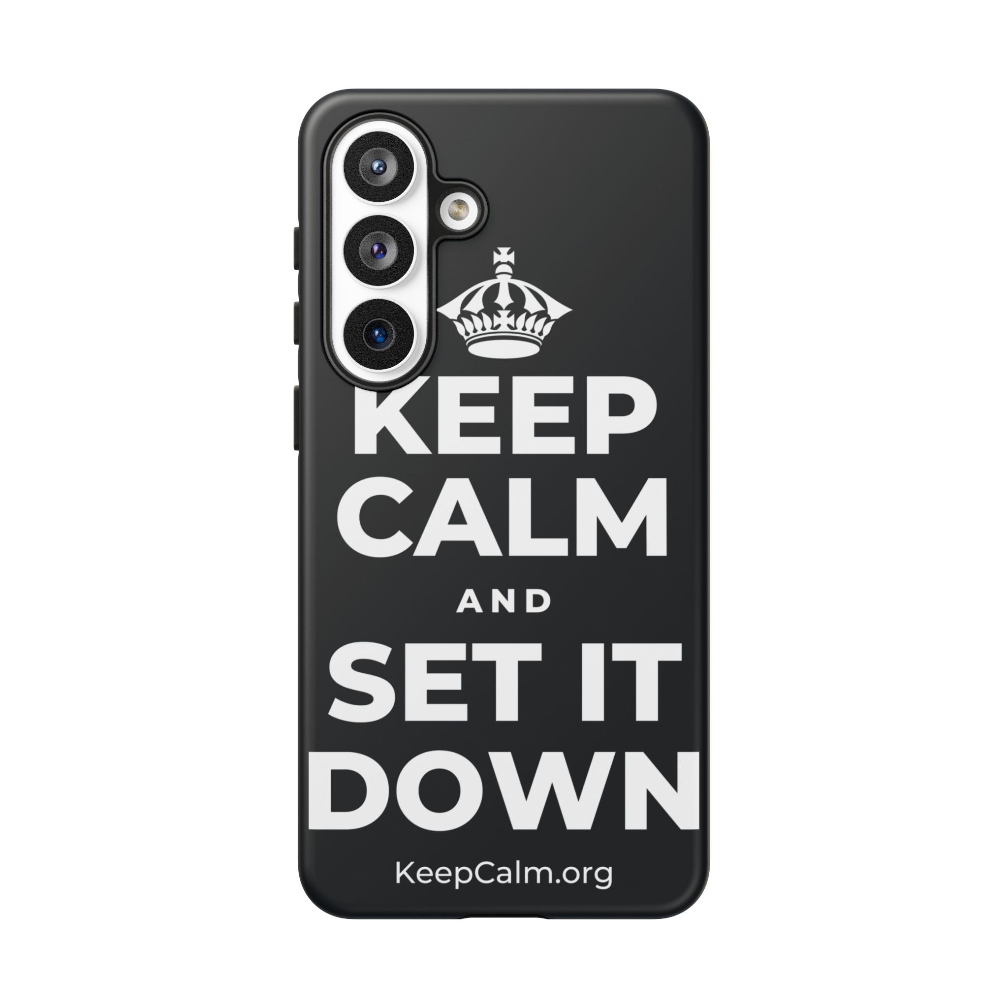 KEEP CALM AND SET IT DOWN Phone Case (Dark)