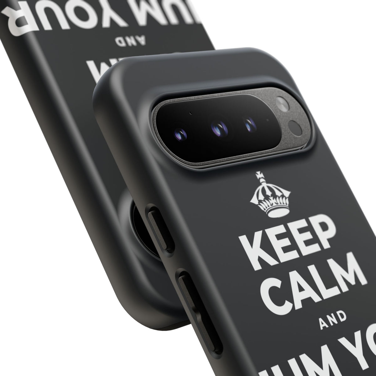 KEEP CALM AND HUM YOUR FAVORITE TUNE Phone Case (Dark)