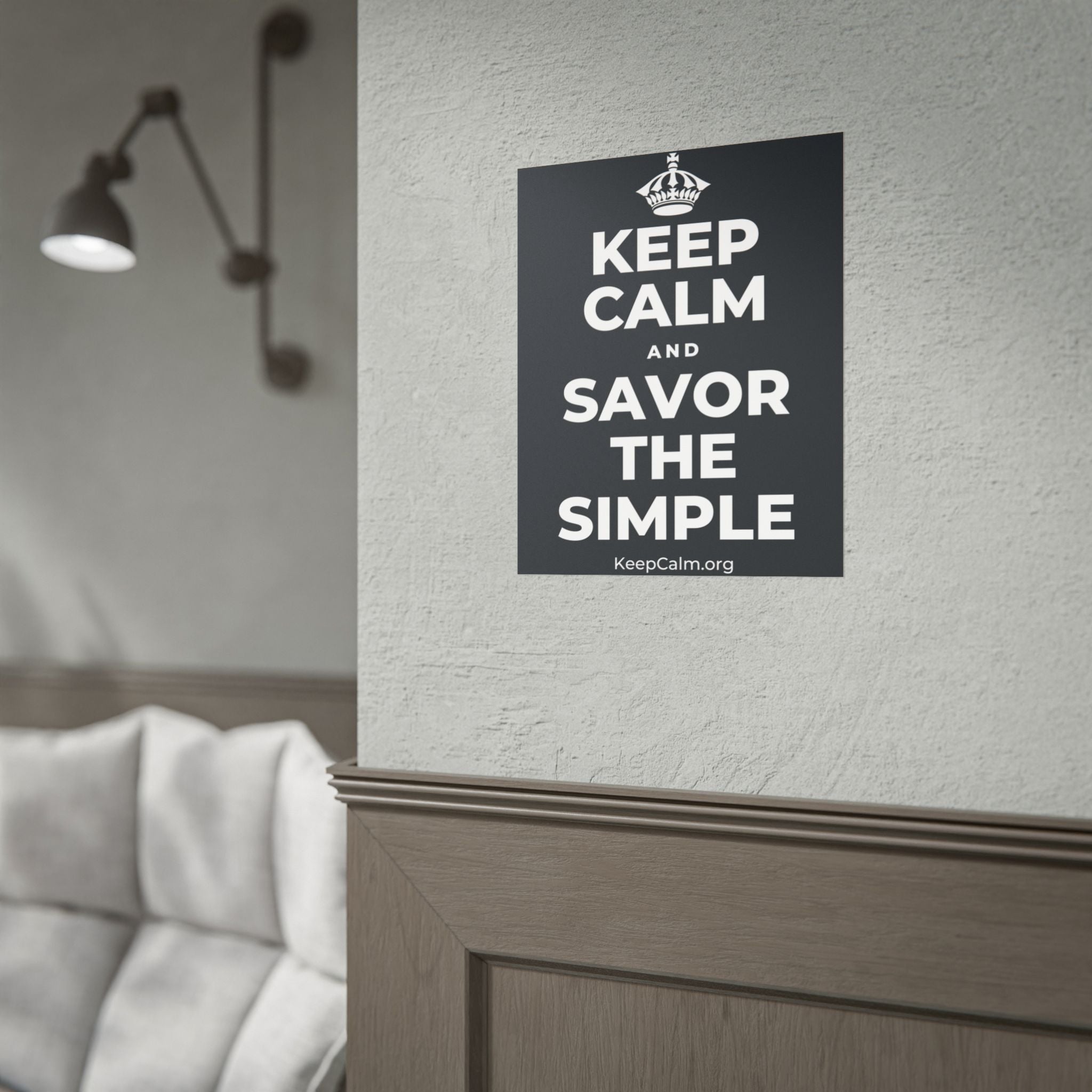 KEEP CALM AND SAVOR THE SIMPLE Poster (Dark)