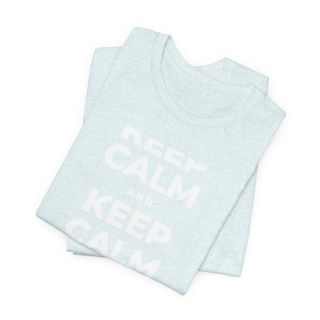 KEEP CALM AND TAKE A WALK T-Shirt (Soft Cream–Heather Mauve)