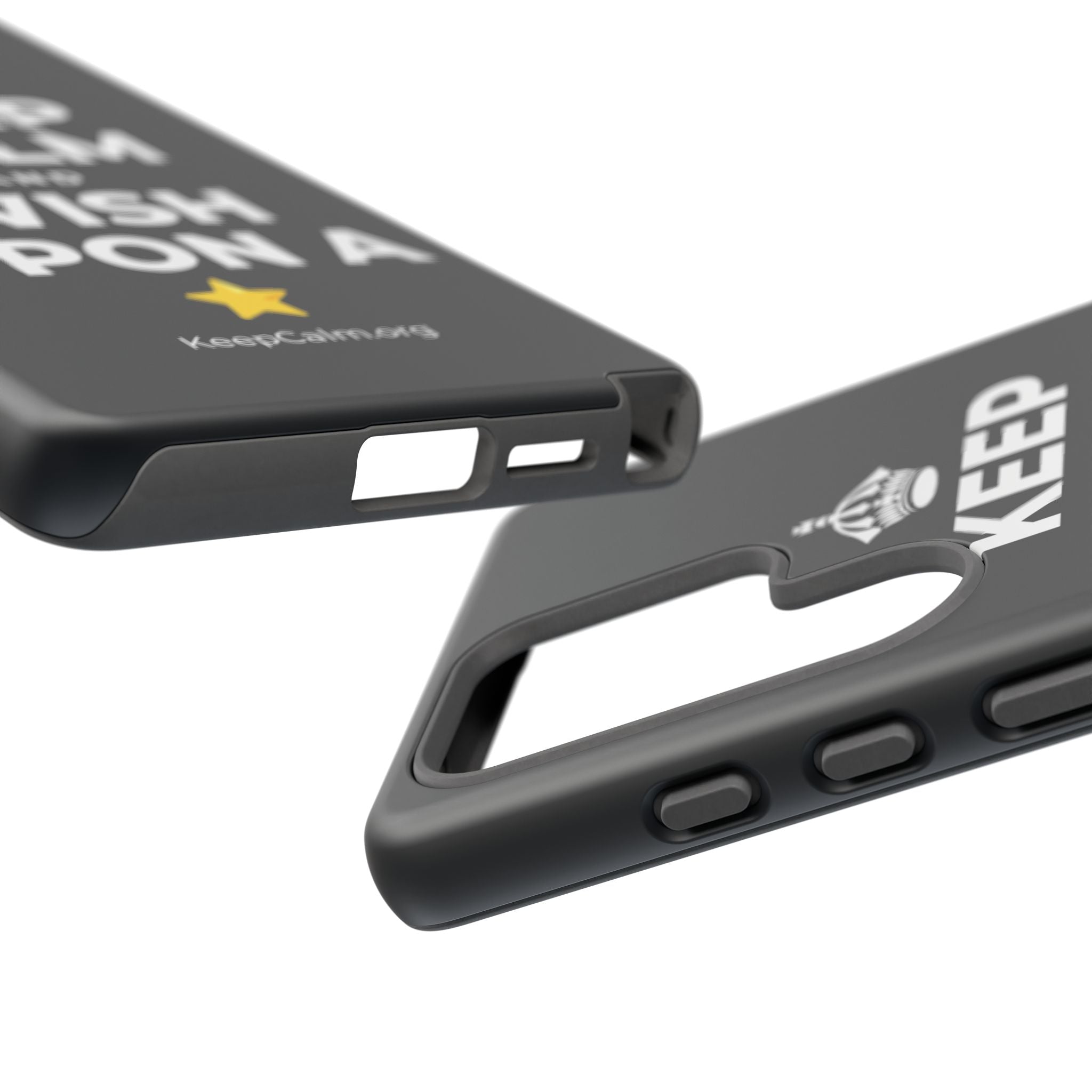KEEP CALM AND WISH UPON A ⭐ Phone Case (Dark)