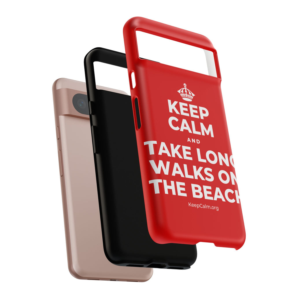 KEEP CALM AND TAKE LONG WALKS ON THE BEACH Phone Case