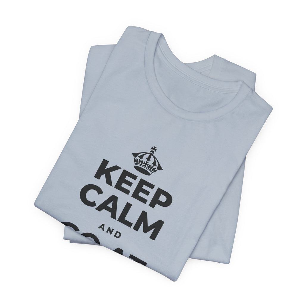 KEEP CALM AND GO AT YOUR PACE T-Shirt (White–Asphalt)