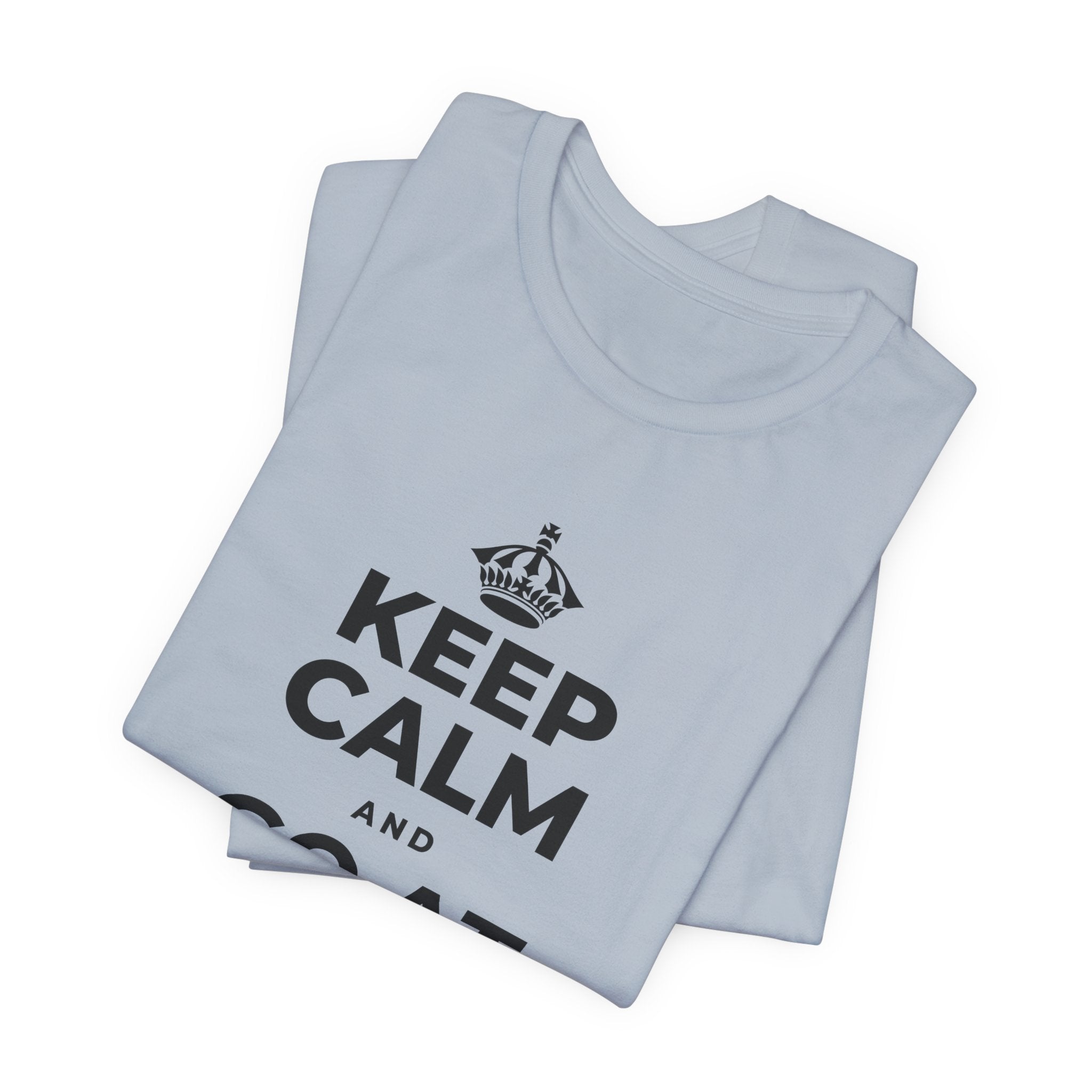 KEEP CALM AND GO AT YOUR PACE T-Shirt (White–Asphalt)