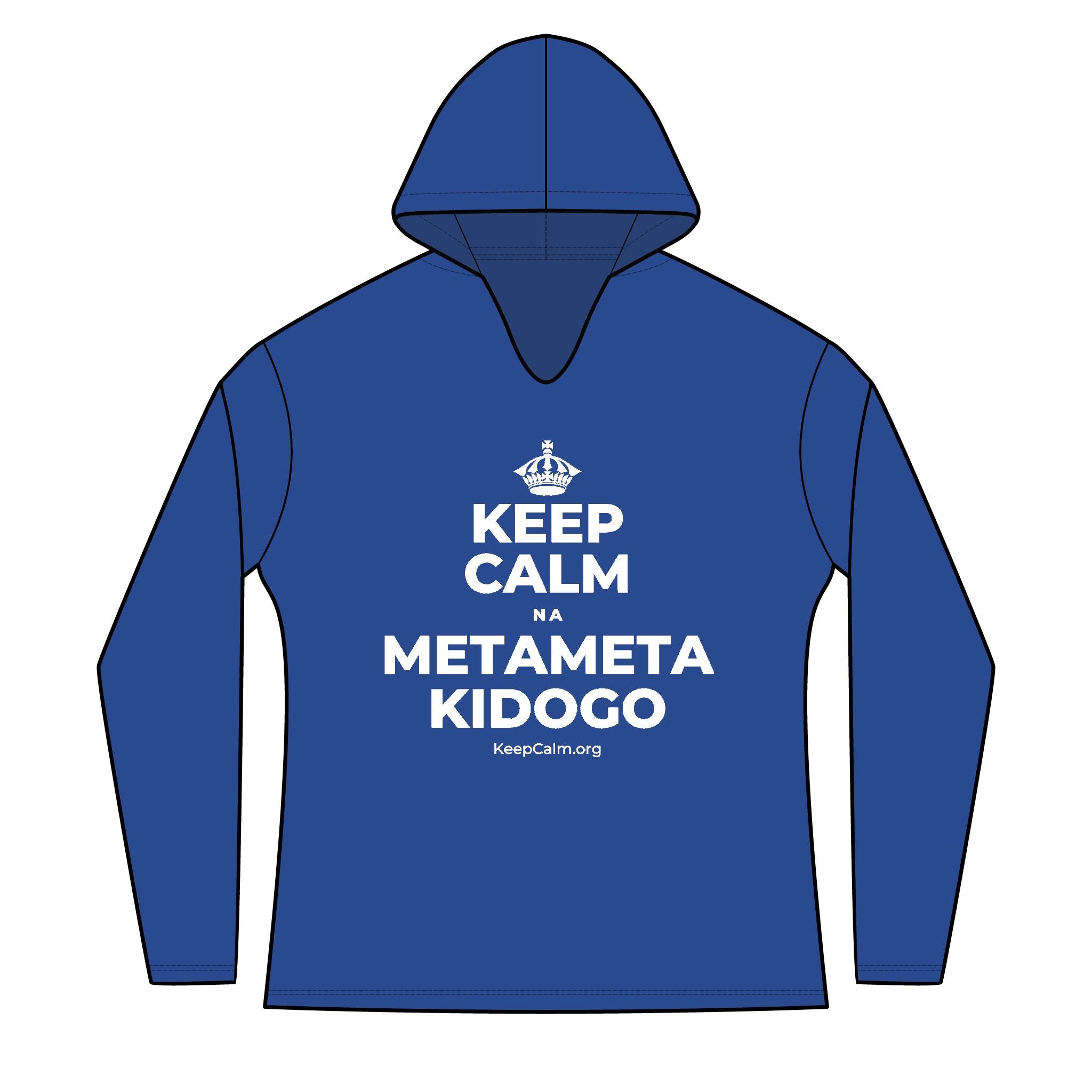 KEEP CALM NA METAMETA KIDOGO Women's Long Sleeve Hoodie