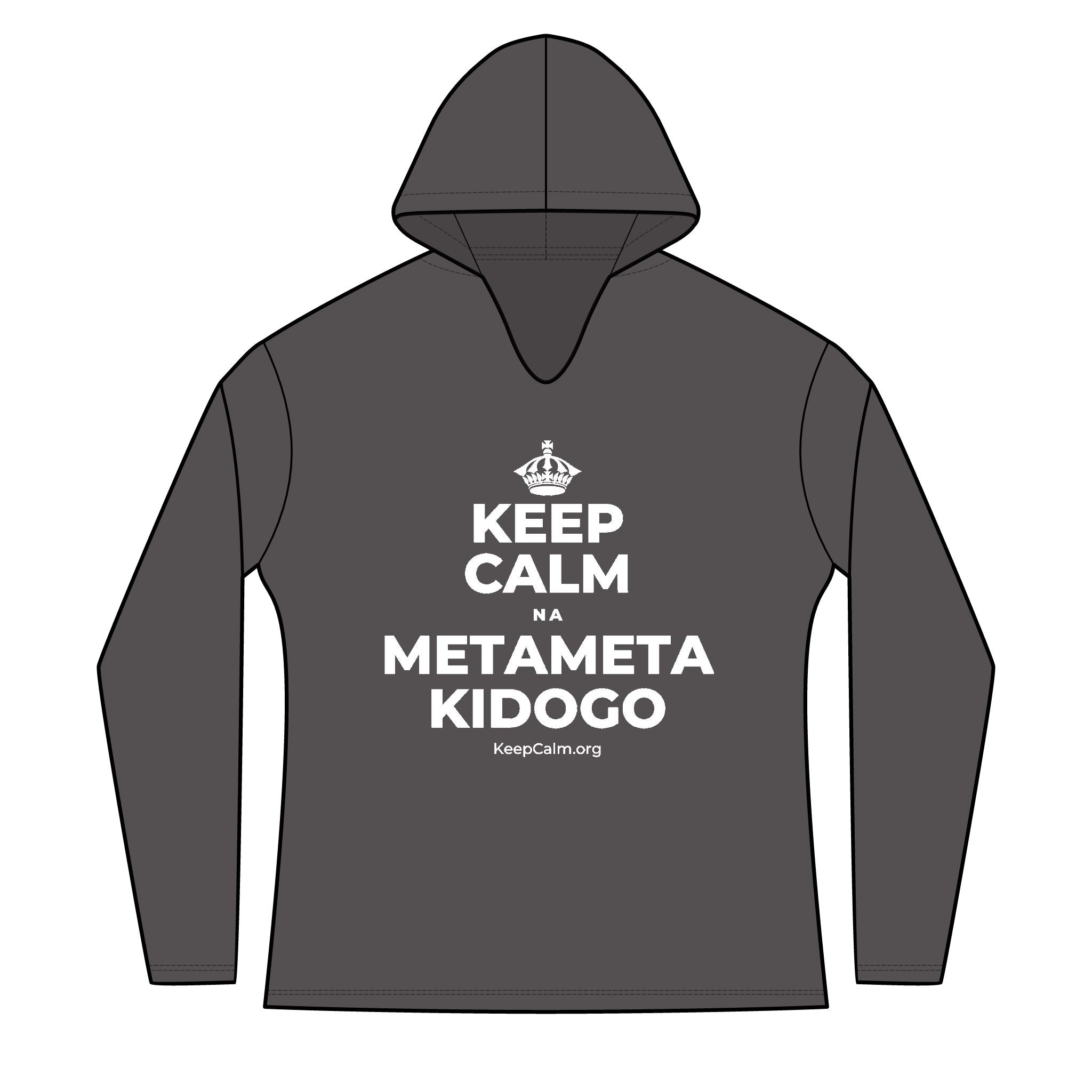 KEEP CALM NA METAMETA KIDOGO Women's Long Sleeve Hoodie