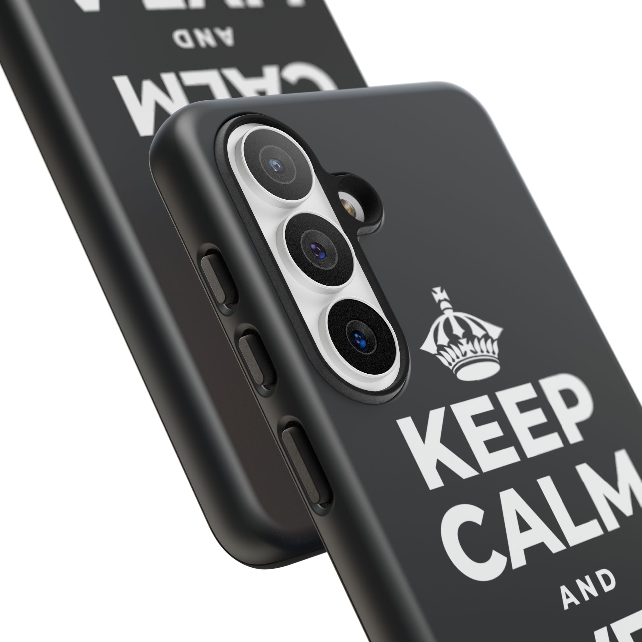 KEEP CALM AND LIVE A LITTLE Phone Case (Dark)