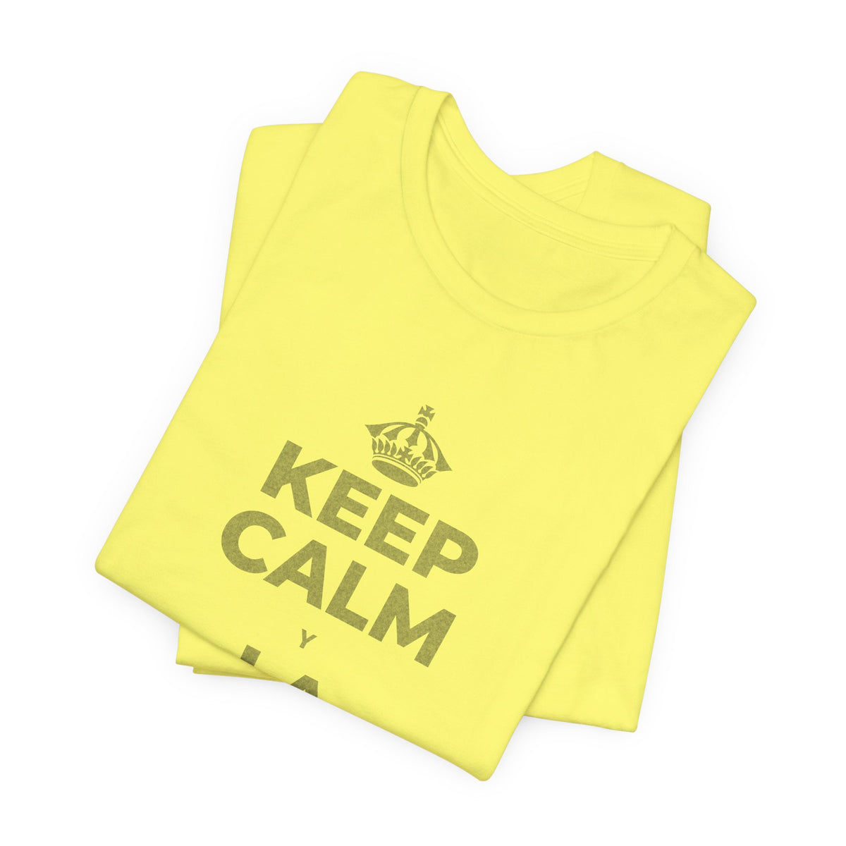 KEEP CALM Y LA FRENTE EN ALTO T-Shirt (Soft Cream–Heather Mauve)