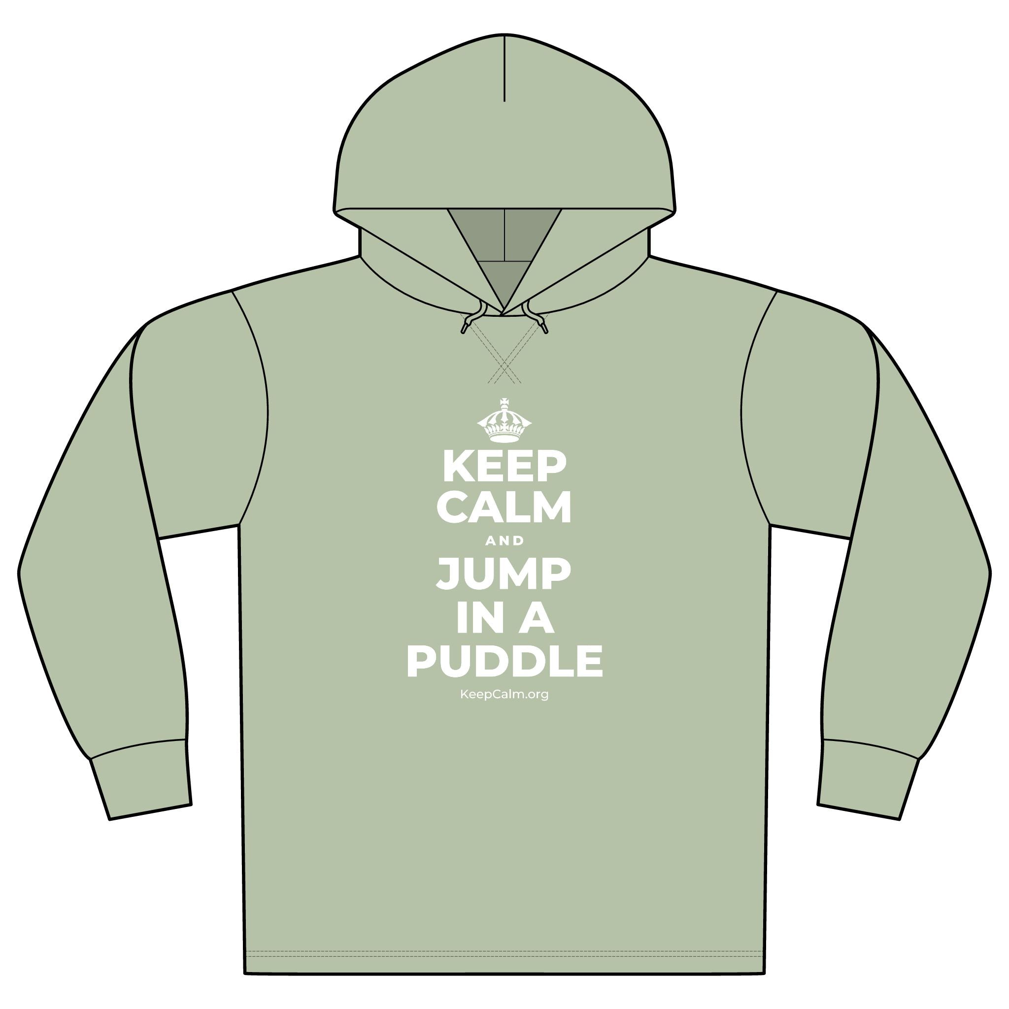 KEEP CALM AND JUMP IN A PUDDLE Organic Hoodie Tee