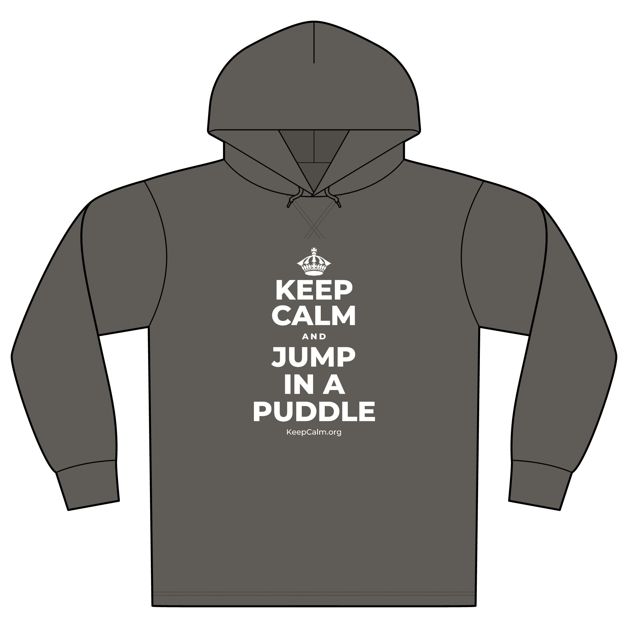 KEEP CALM AND JUMP IN A PUDDLE Organic Hoodie Tee