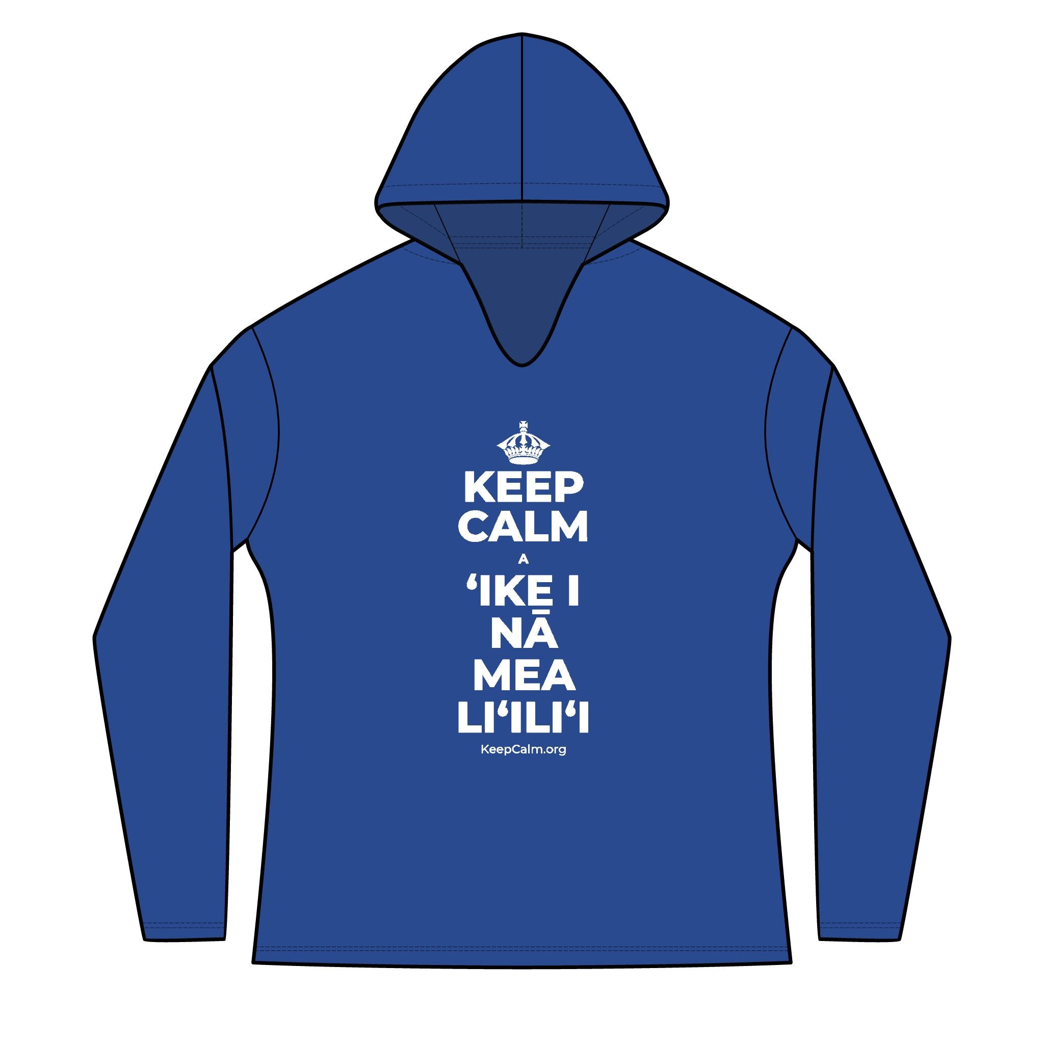 KEEP CALM A ʻIKE I NĀ MEA LIʻILIʻI Women's Long Sleeve Hoodie
