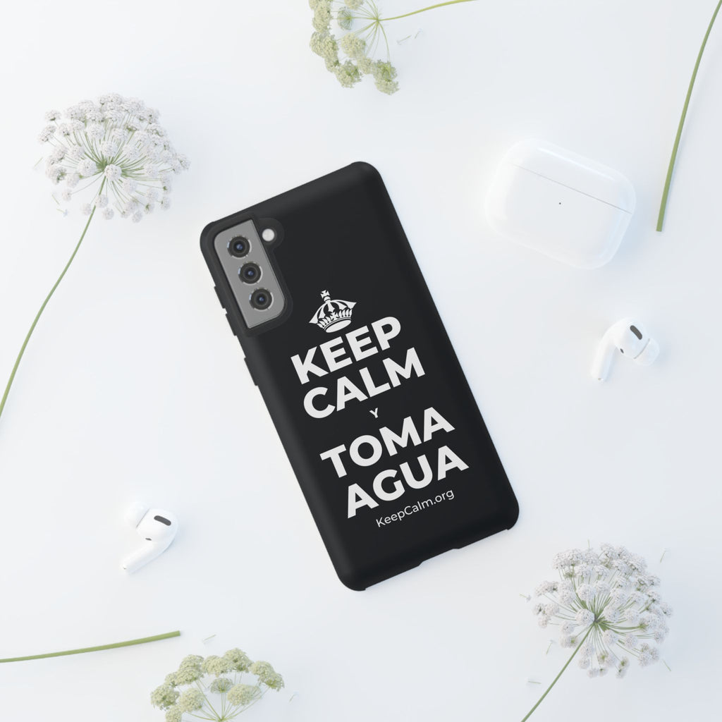 KEEP CALM Y TOMA AGUA Phone Case (Dark)