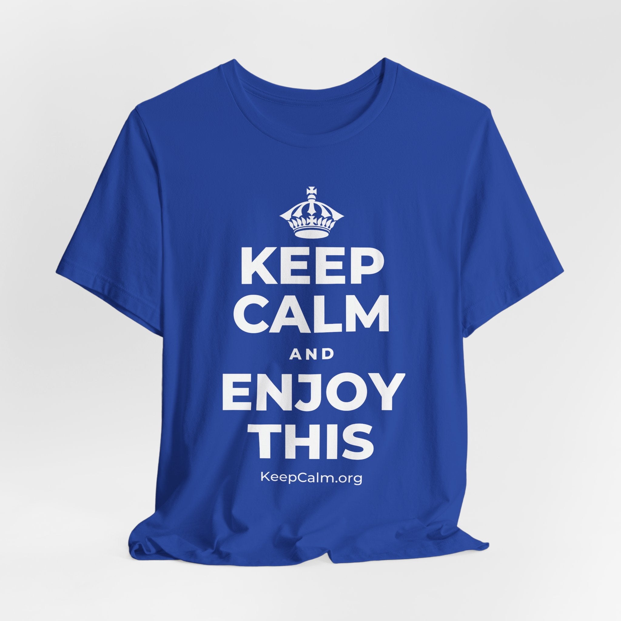 KEEP CALM AND ENJOY THIS T-Shirt (Soft Cream–Heather Mauve)