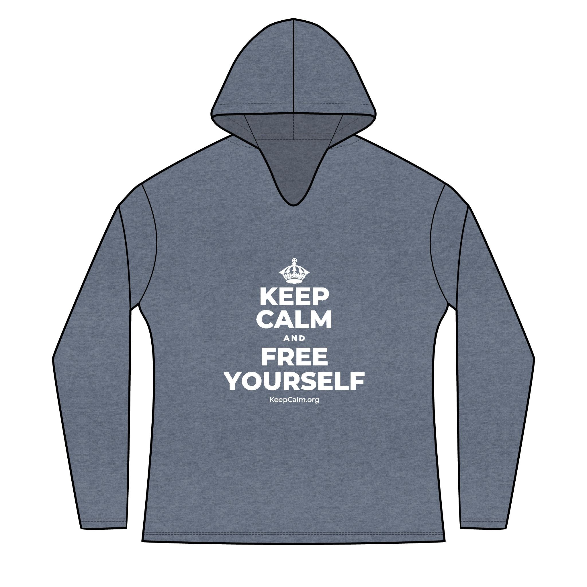KEEP CALM AND FREE YOURSELF Women's Long Sleeve Hoodie