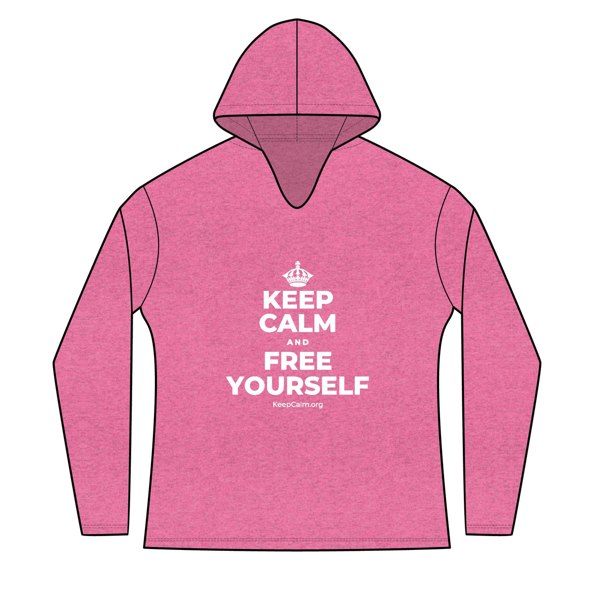 KEEP CALM AND FREE YOURSELF Women's Long Sleeve Hoodie