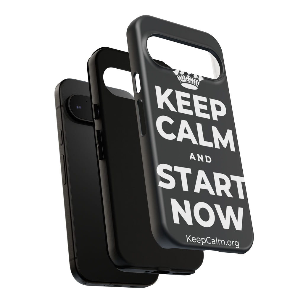 KEEP CALM AND START NOW Phone Case (Dark)