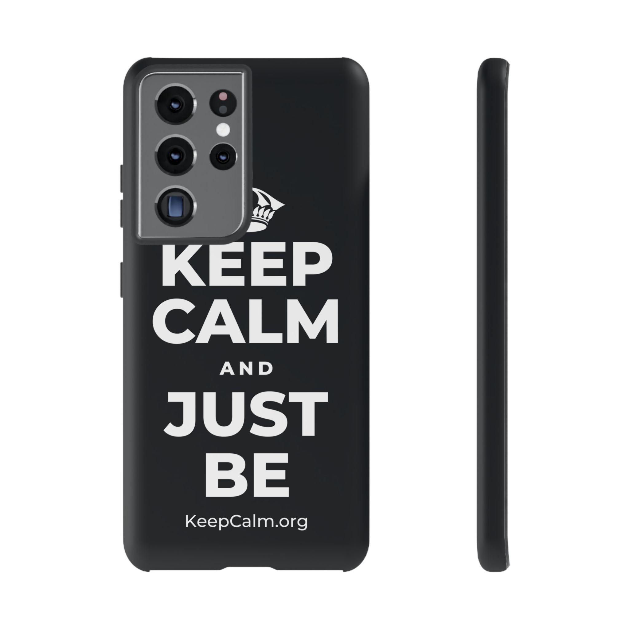 KEEP CALM AND JUST BE Phone Case (Dark)