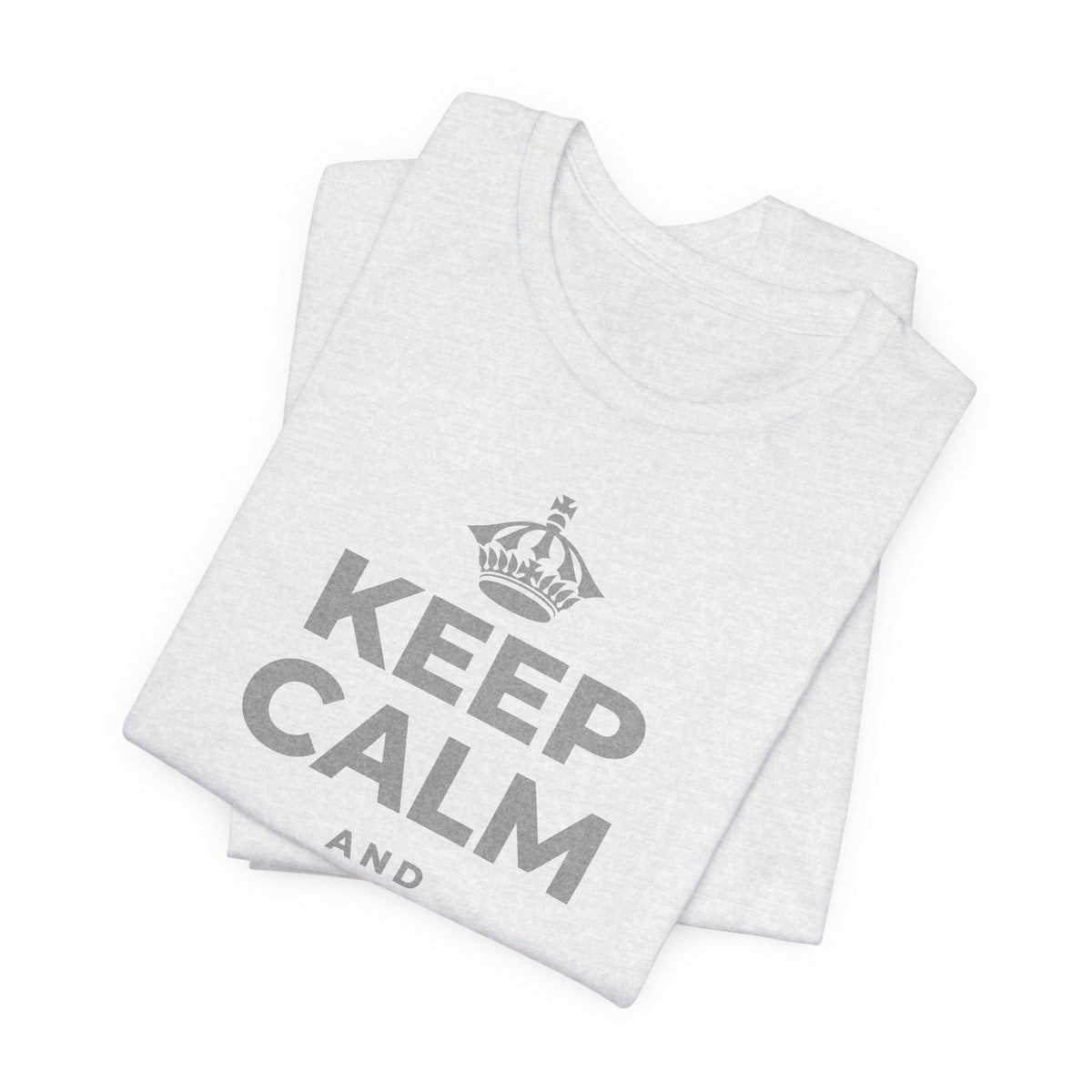 KEEP CALM AND انعم بالشمس T-Shirt (Soft Cream–Heather Mauve)