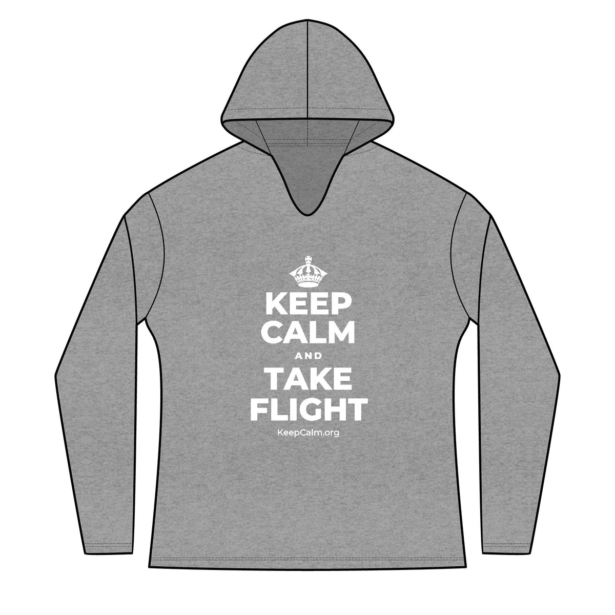 KEEP CALM AND TAKE FLIGHT Women's Long Sleeve Hoodie
