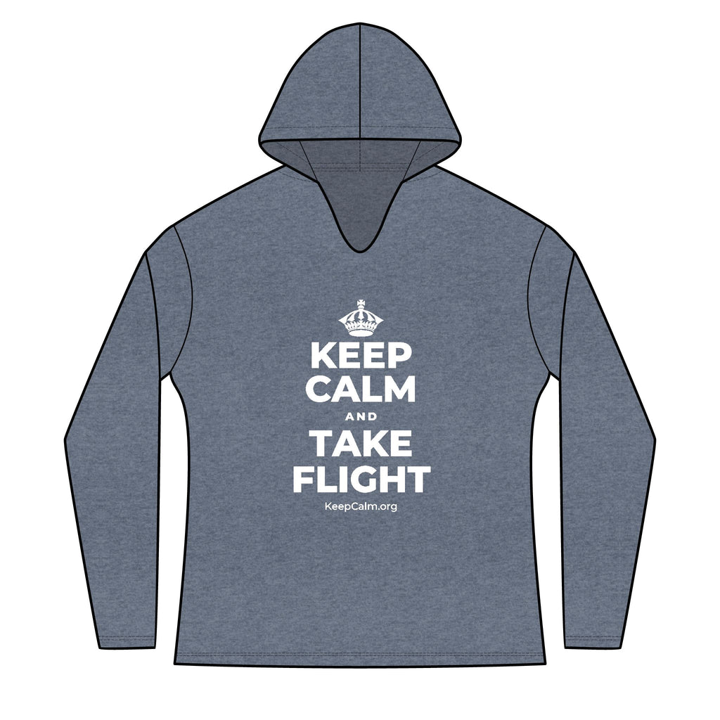 KEEP CALM AND TAKE FLIGHT Women's Long Sleeve Hoodie
