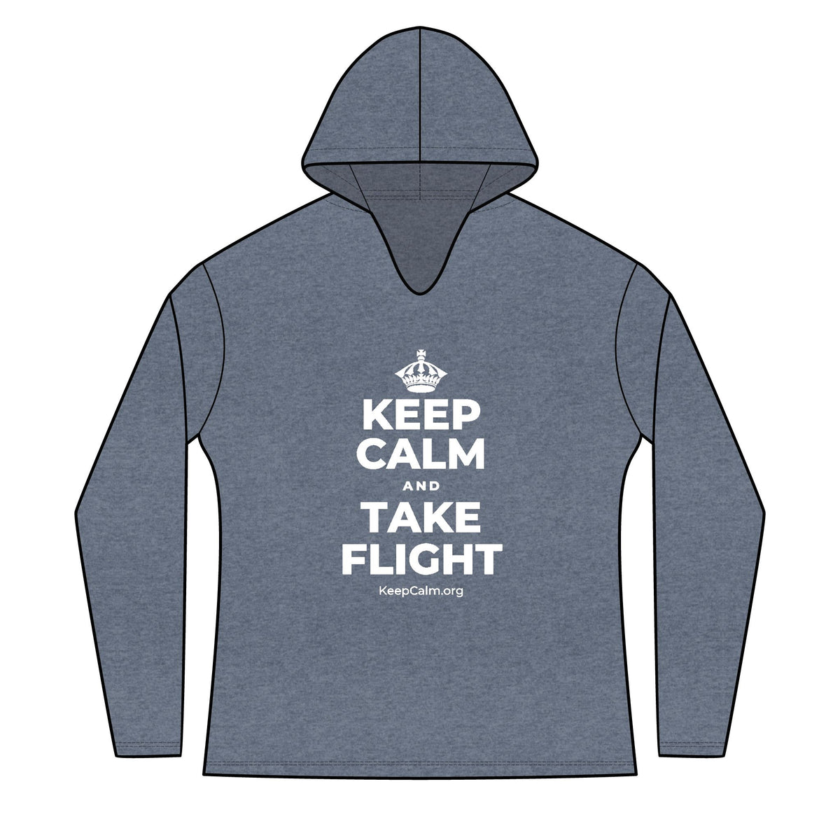 KEEP CALM AND TAKE FLIGHT Women's Long Sleeve Hoodie