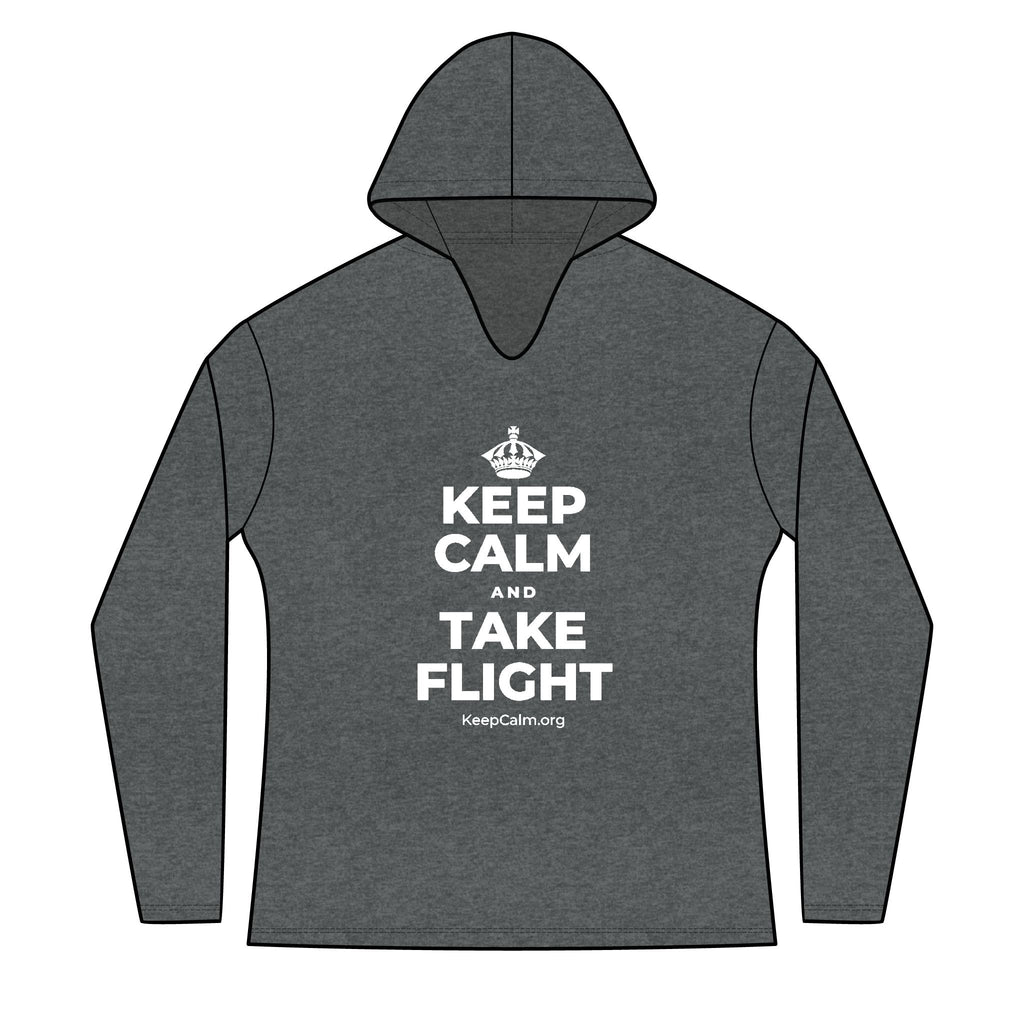 KEEP CALM AND TAKE FLIGHT Women's Long Sleeve Hoodie
