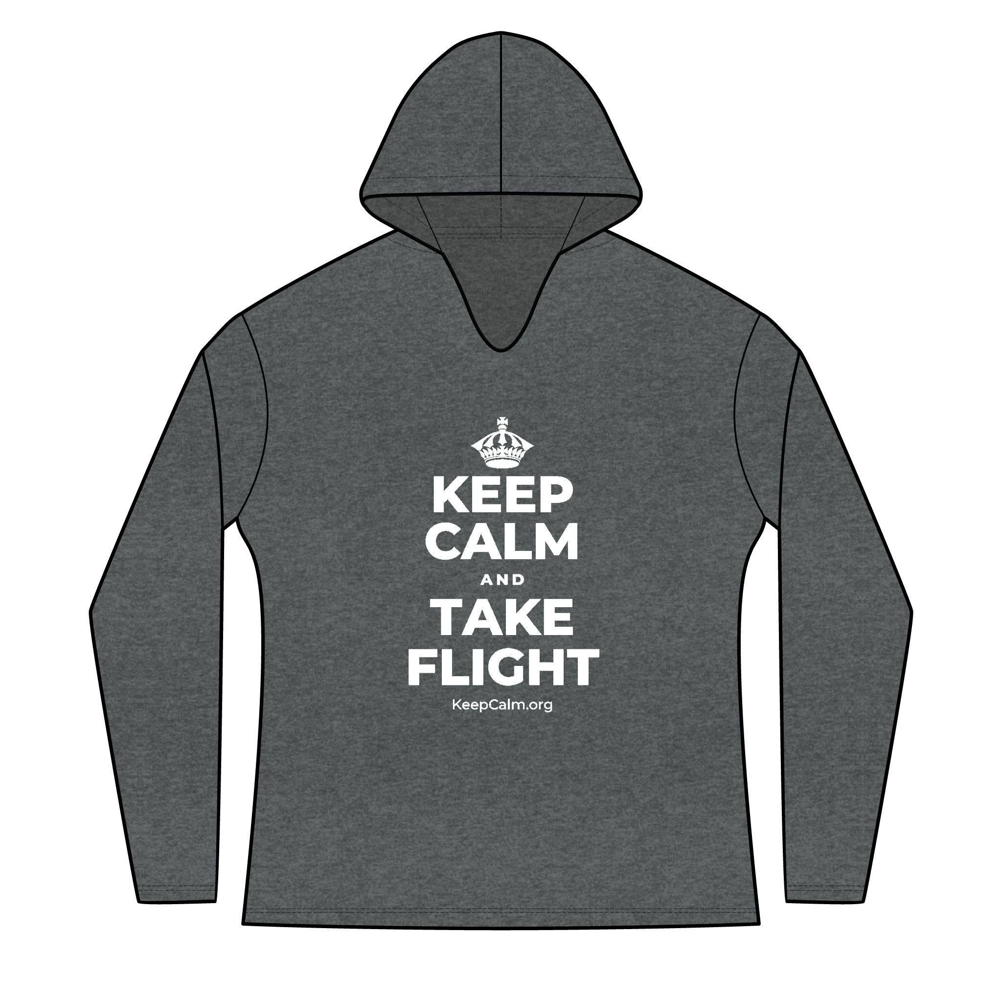 KEEP CALM AND TAKE FLIGHT Women's Long Sleeve Hoodie