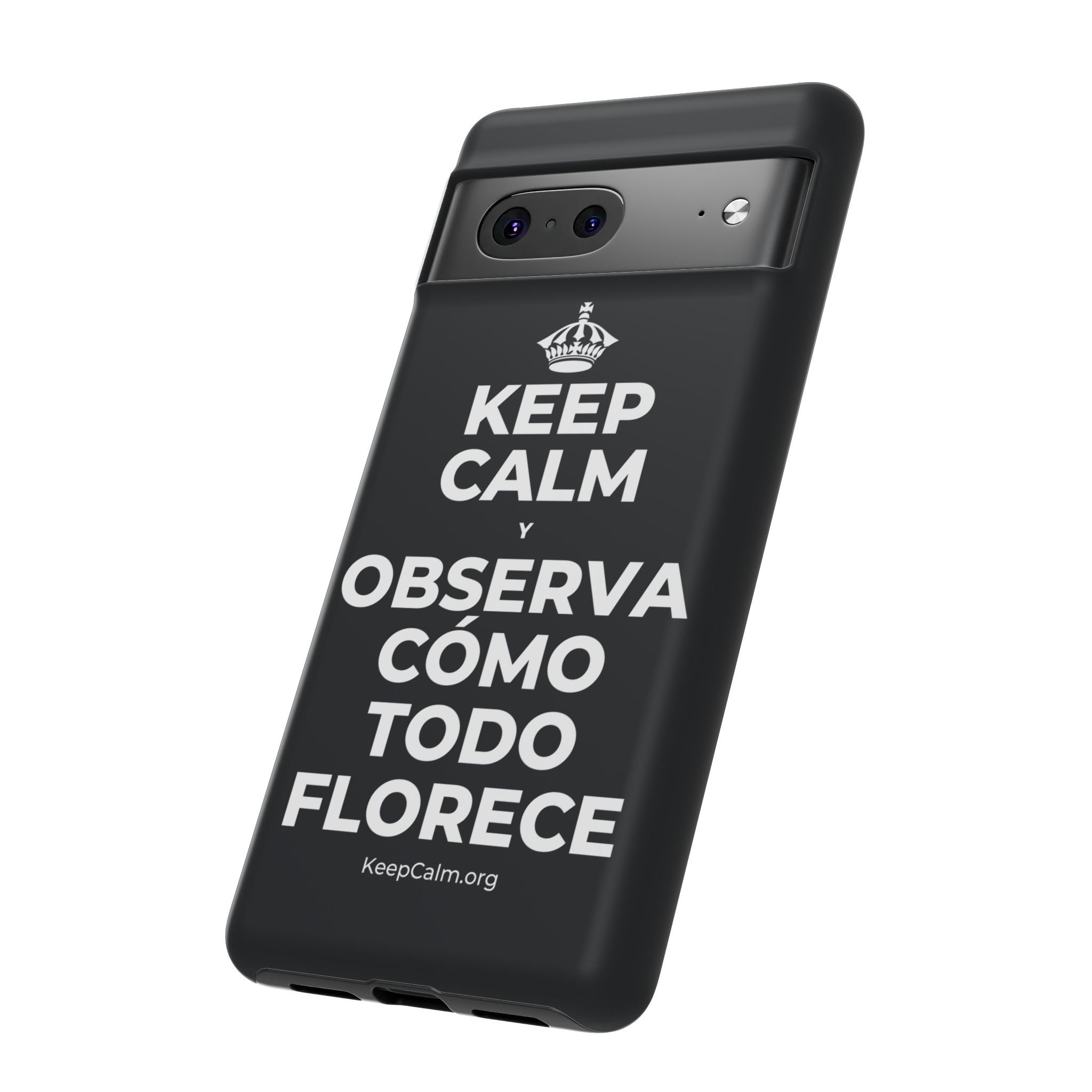 KEEP CALM Y OBSERVA CÓMO TODO FLORECE Phone Case (Dark)